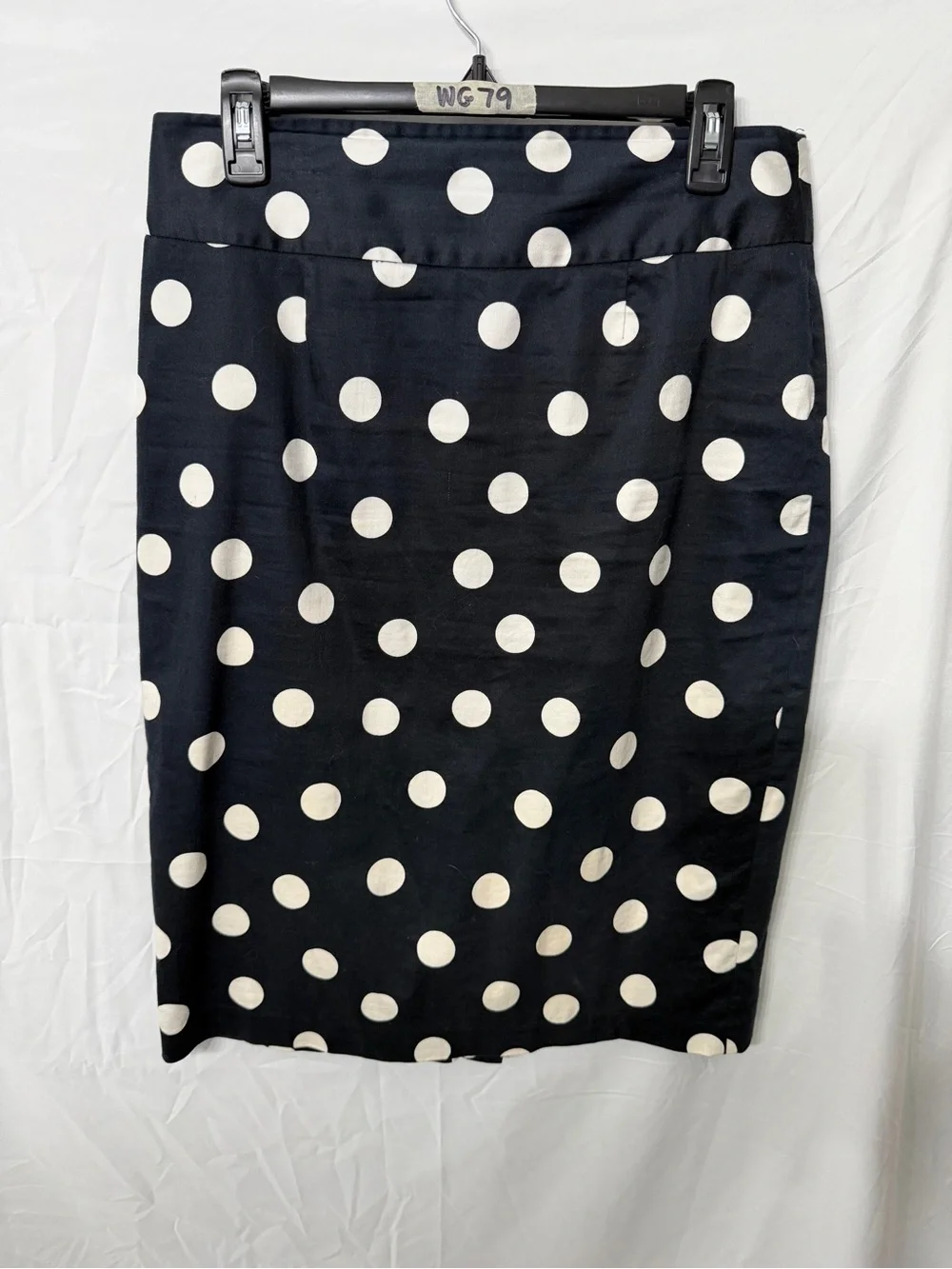 Women’s Grace Navy Polka Dot Pencil Skirt Size 8 Career Classic